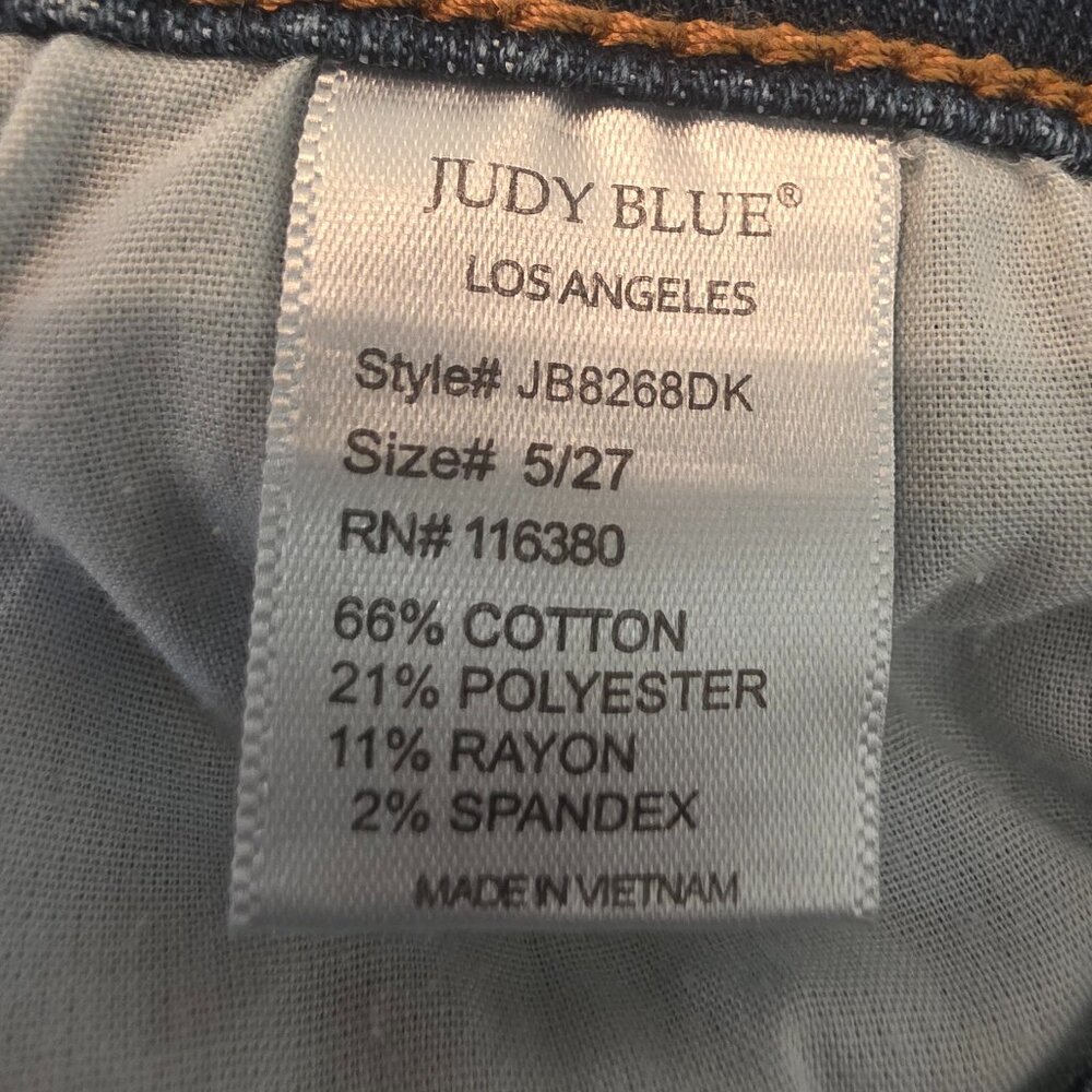 Judy Blue Skinny Fit Distressed Denim Women's Jeans, Size 5/27 - Picture 9 of 9